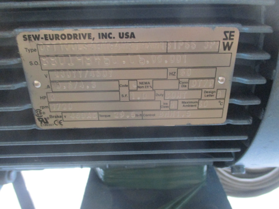 SEW-EURODRIVE K97DT100LS4BMG4HRTHXH1S 230/460V 8.6/4.3A NSNP