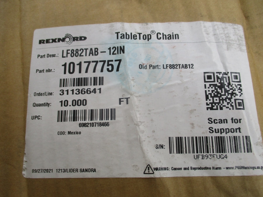 REXNORD LF882TAB-12IN 10177757 10' NSMP