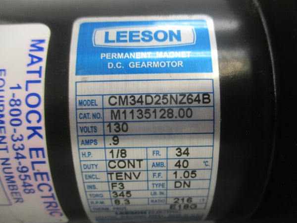 LEESON CM34D25NZ64B M1135128.00 130V .9A NSNP
