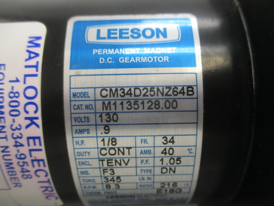 LEESON CM34D25NZ64B M1135128.00 130V .9A NSNP