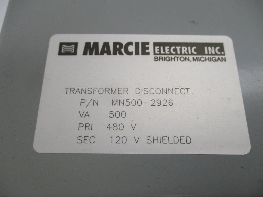 MARCIE ELECTRIC MN500-2926 480V NSMP