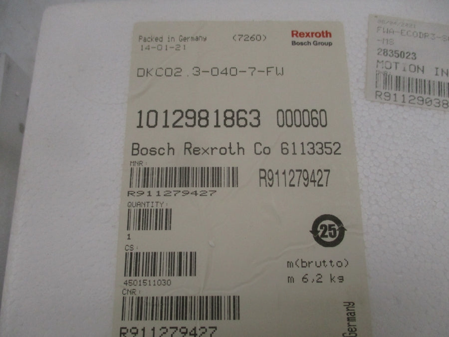 REXROTH DKC02.3-040-7-FW 200-480V 16A NSMP