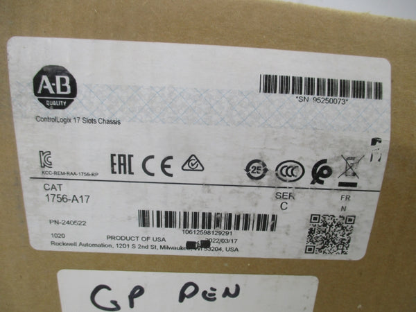 ALLEN BRADLEY 1756-A17 SER. C F/W N 2022 NSFS
