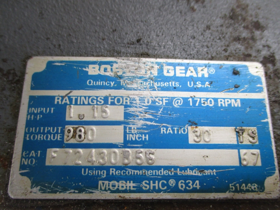 BOSTON GEAR F72430B5G (AS PICTURED) UNMP