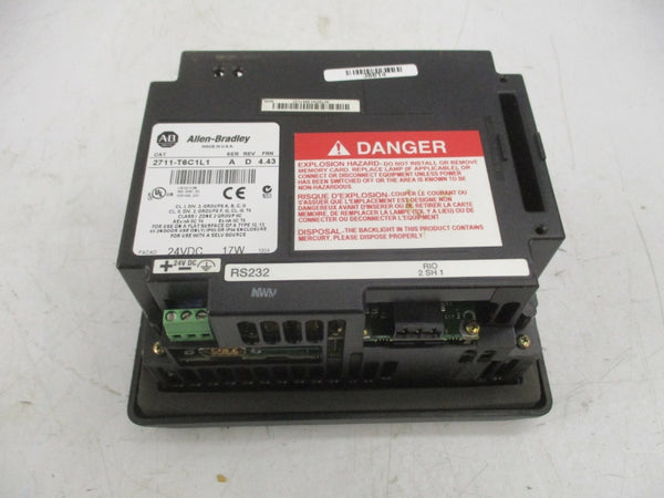 ALLEN BRADLEY 2711-T6C1L1 SER. A F/W 4.43 24VDC REV. D NSMP
