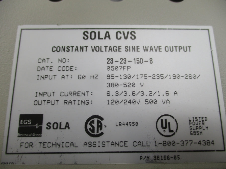 SOLA 23-23-150-8 380-520V 1.6A NSMP
