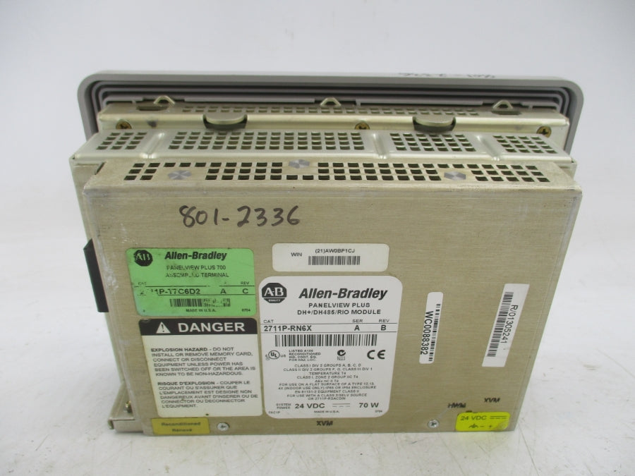 ALLEN BRADLEY 2711P-17C6D2 SER. A 24VDC REV. C UNMP