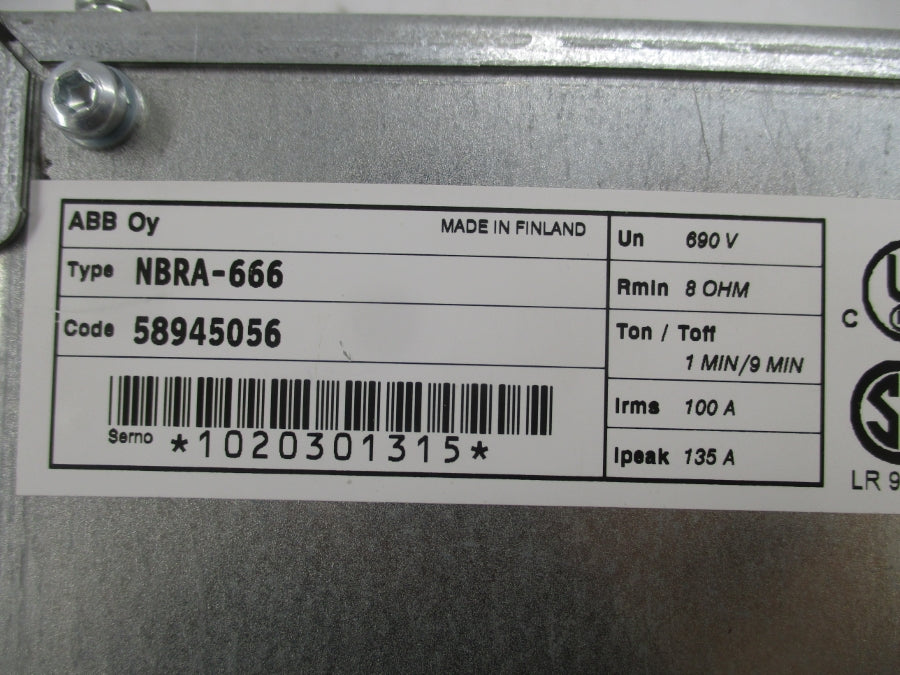 ABB NBRA-666 690V 100A UNMP