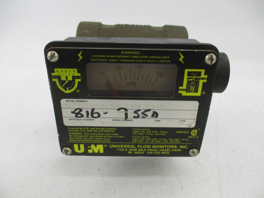 UNIVERSAL FLOW MONITOR MN-FSB150LM-10-32V1.0-A1NL-C-110U 480VAC 15A NSNP
