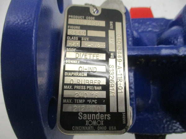 SAUNDERS SG57430 040-3449-A-11R-Q1 240PSI 1-1/2" NSNP