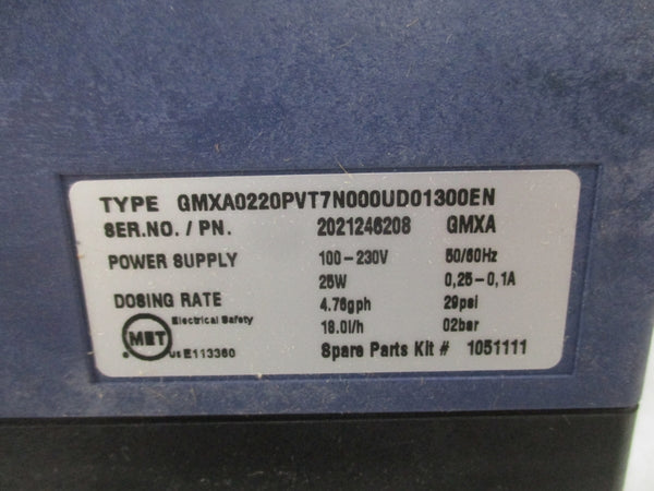 PROMINENT GMXA0220PVT7N000UD01300EN 100-230V 0.25-0.1A 29PSI NSMP
