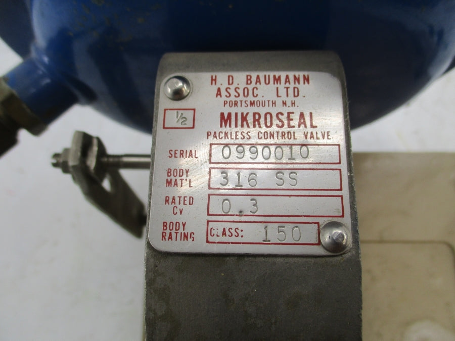 HD BAUMANN 316SS 1/2" (AS PICTURED) UNMP
