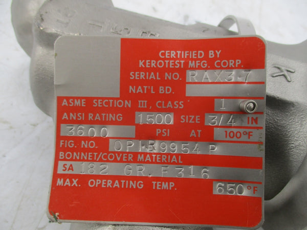 KEROTEST R9954P 3/4" 3600PSI NSNP