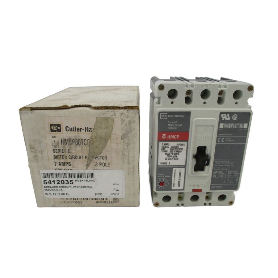 CUTLER HAMMER HMCP007COC 600VAC 7A NSMP