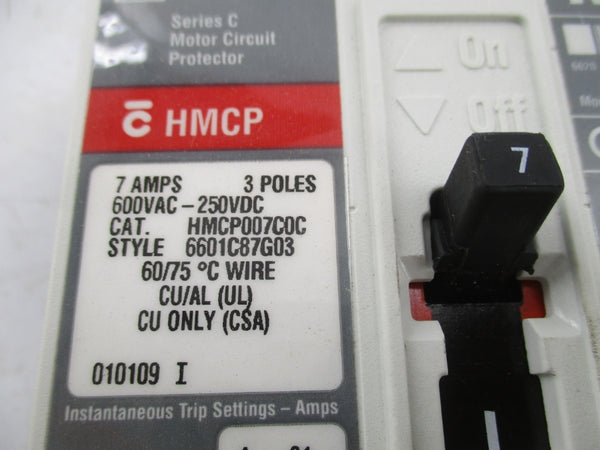 CUTLER HAMMER HMCP007COC 600VAC 7A NSMP