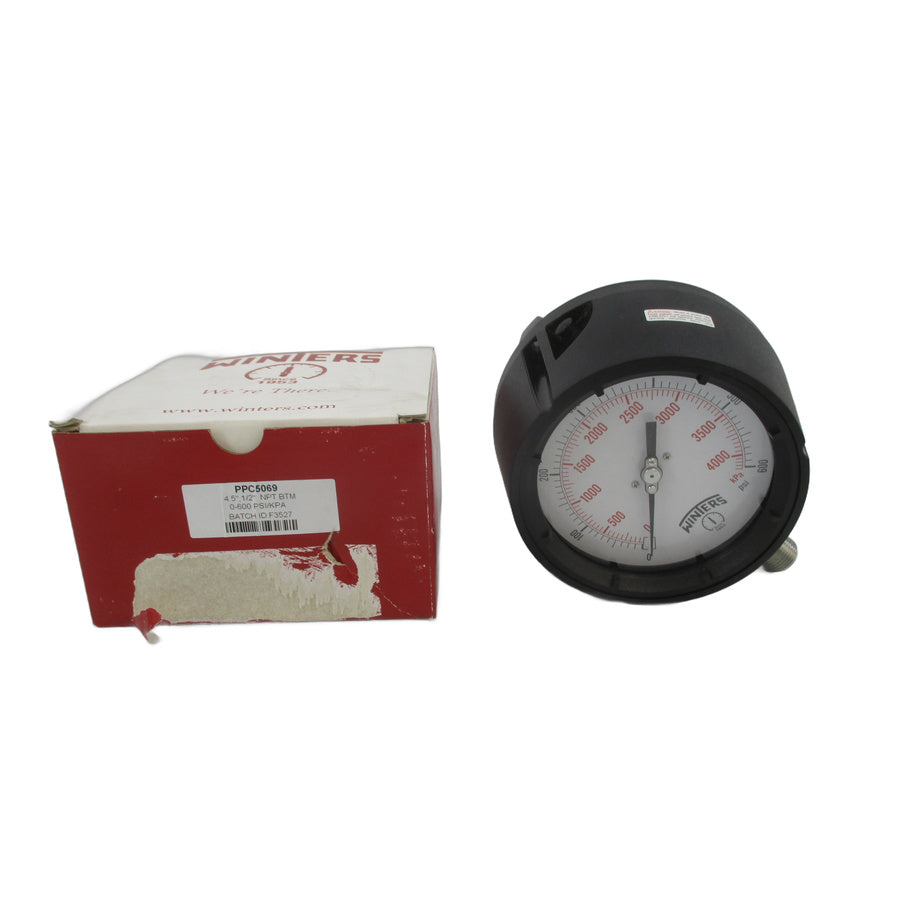 WINTERS PPC5069 0-600PSI 4.5" 1/2" NSMP