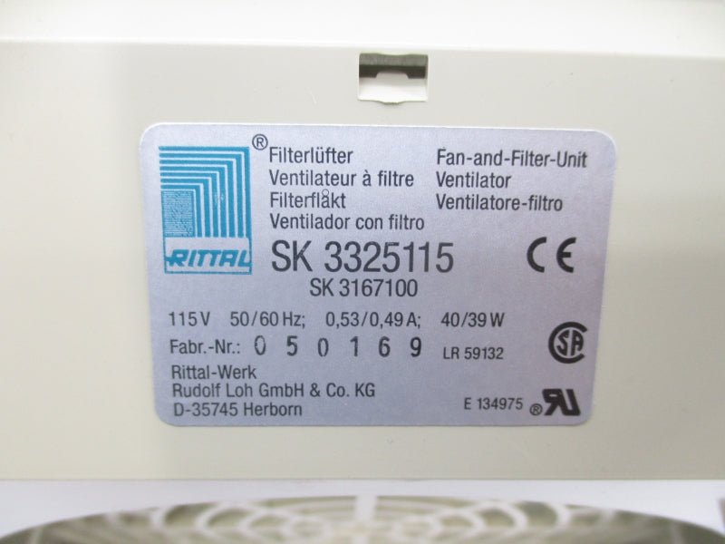 RITTAL SK3325115 115V 0.53/0.49A NSMP