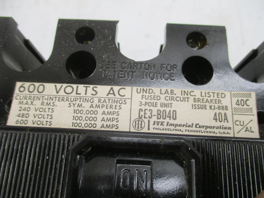 ITE IMPERIAL CE3-B040 600V 40A NSMP