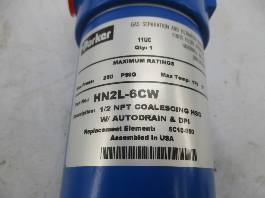 PARKER HN2L-6CW 250PSI 1/2" NSMP
