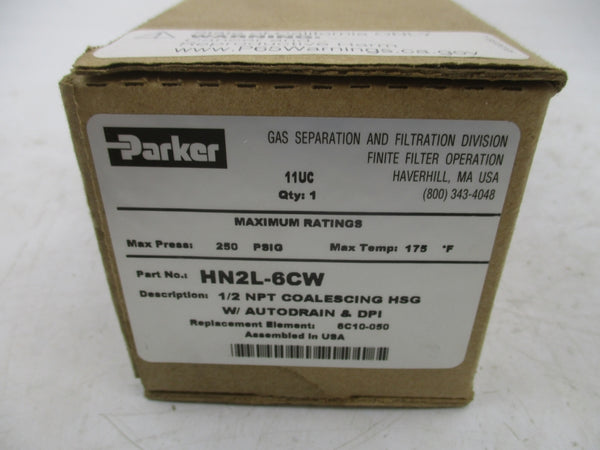 PARKER HN2L-6CW 250PSI 1/2" NSMP