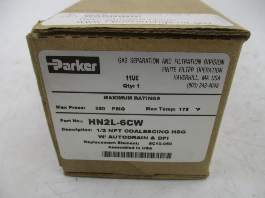 PARKER HN2L-6CW 250PSI 1/2" NSMP