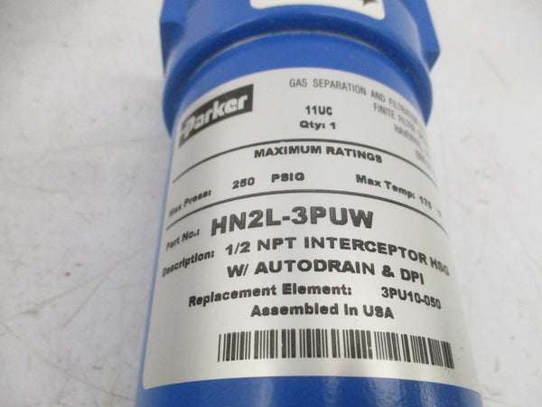 PARKER HN2L-3PUW 250PSI 1/2" NSMP