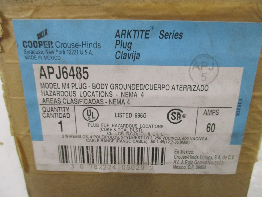 CROUSE HINDS APJ6485 600VAC 60A NSMP