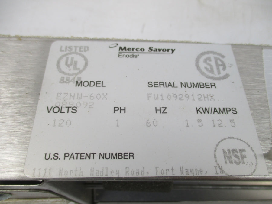 MERCO SAVORY EZNW-60X 120V 12.5A NSMP