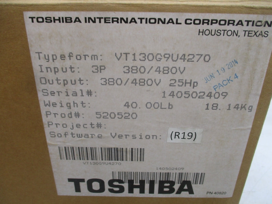 TOSHIBA VT130G9U4270 F/W R19 380/480V 39.6A NSMP