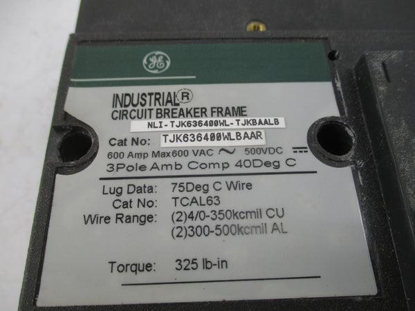 GENERAL ELECTRIC TJK636400WLBAAR 500VDC 400A NSNP