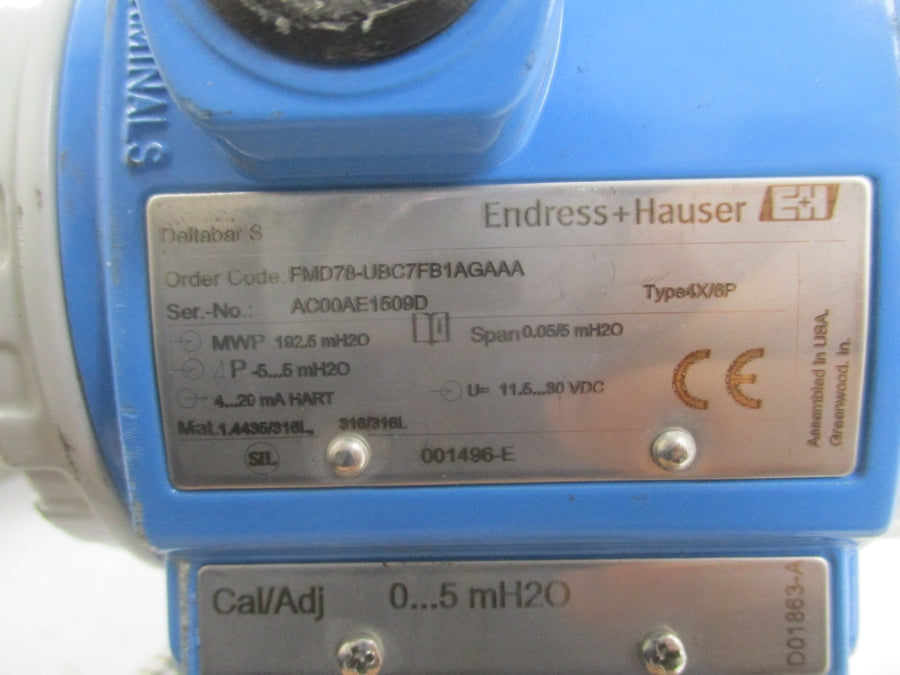 ENDRESS+HAUSER FMD78-UBC7FB1AGAAA 11.5-30VDC NSNP
