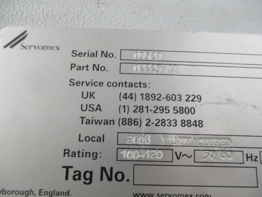 SERVOMEX 02223 A1 100-120V UNMP