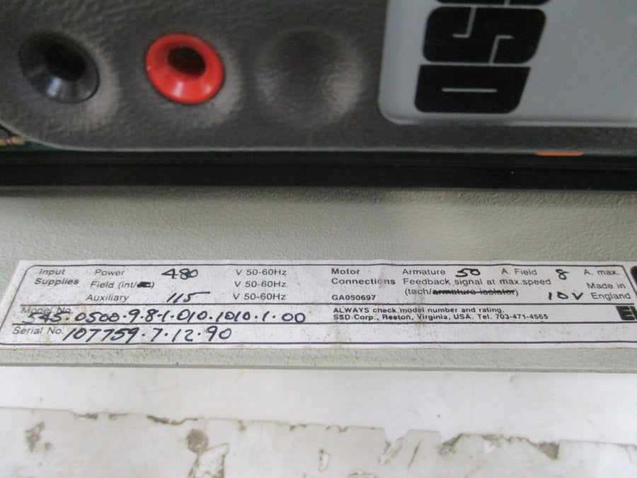 SSD 545-0500-9-8-1-010-1010-1-00 480V 8A UNMP
