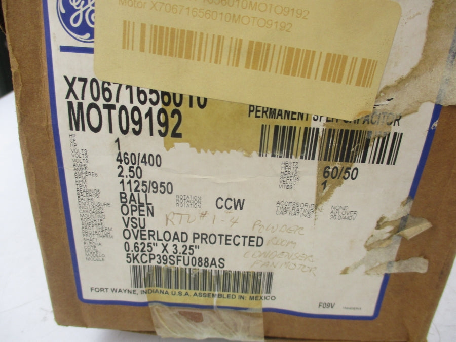 GENERAL ELECTRIC 5KCP39SF U088AS 460/400V 2.50A NSMP