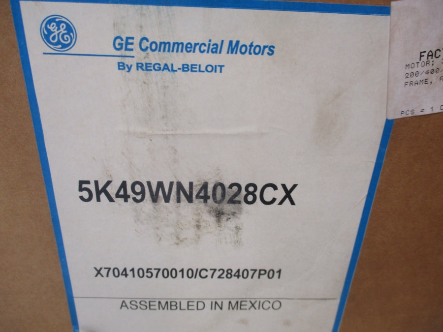 GENERAL ELECTRIC 5K49WN4028CX 208-230/460V 9.4-9.2/4.6A NSMP