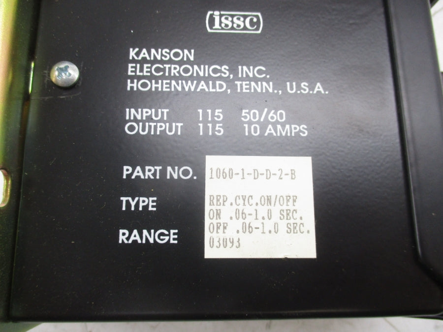 ISSC 1060-1-D-D-2-B 115V 10A 0.06-1.0SEC NSMP