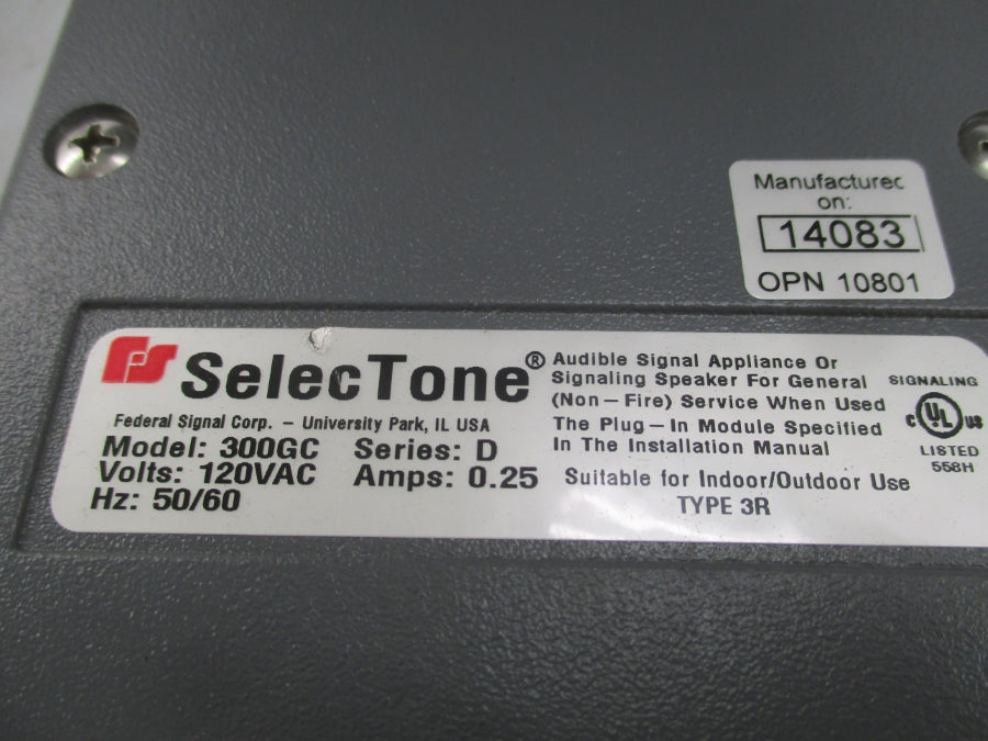 INDUSTRIAL SPARE PART 300GC SER. D 120VAC 0.25A NSNP