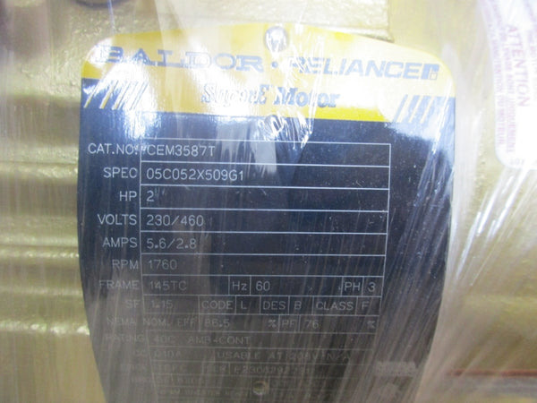 BALDOR CEM3587T 230/460V 5.6/2.8A NSMP