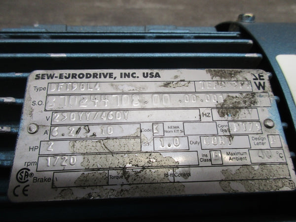 SEW-EURODRIVE SF57DT90L4 230/460V 6.2/3.10A NSNP