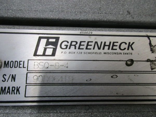 GREENHECK BSQ-8-4 SQUARE CENTRIFUGAL INLINE FAN  NSNP