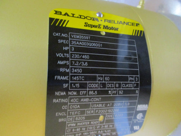CINCINNATI FAN PB-14A 230/460V 7.2/3.6A NSMP