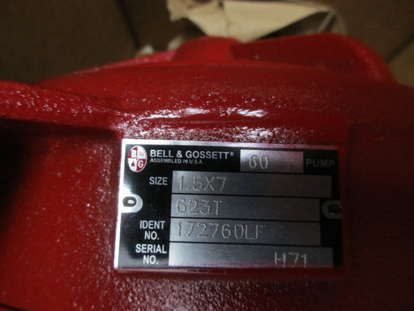 BELL & GOSSETT 172760LF 230/460-190/380V 3.4/1.7//3.2/1.6A 1.5X7 NSMP