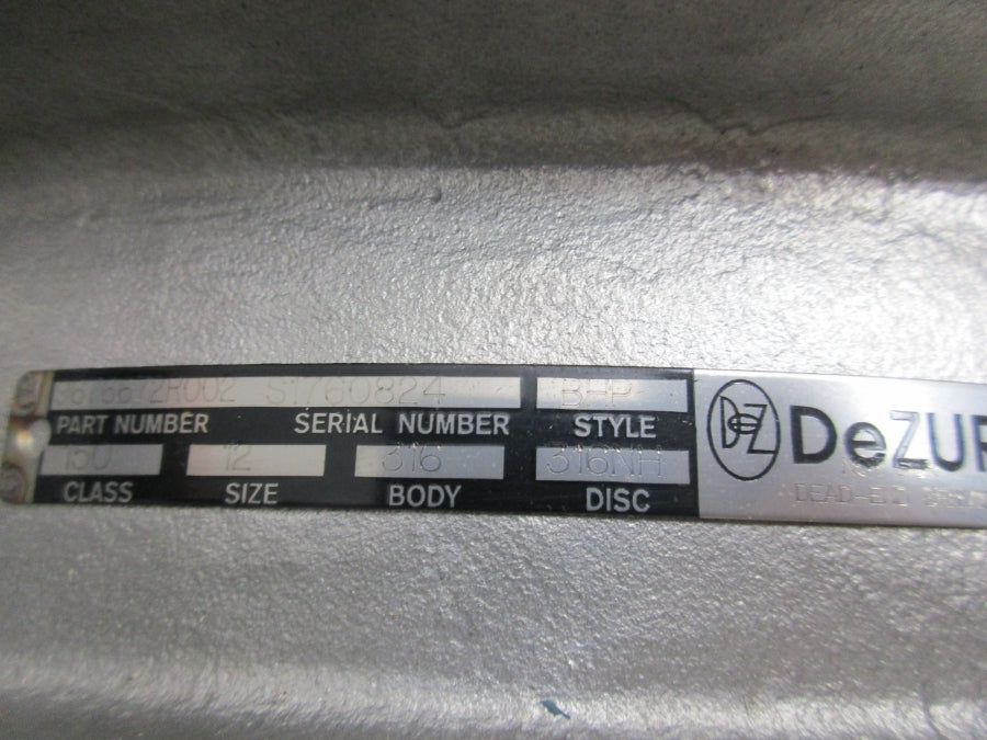 DEZURIK 9676672R002 SIZE 12  316 BODY  CLASS 150 NSNP