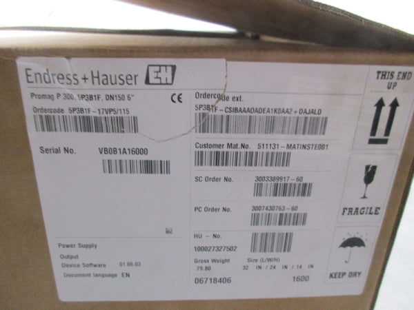 ENDRESS+HAUSER 5P3B1F-17VP5/115 F/W 01.06.03 NSMP