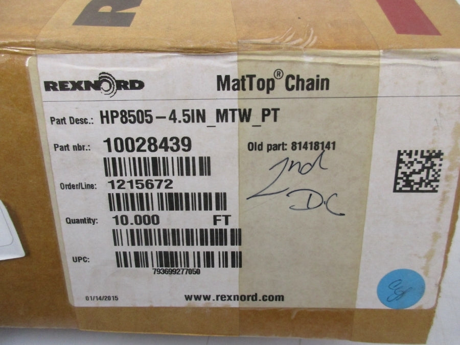 REXNORD 10028439 HP8505-4.5IN_MTW_PT 10.000' NSMP