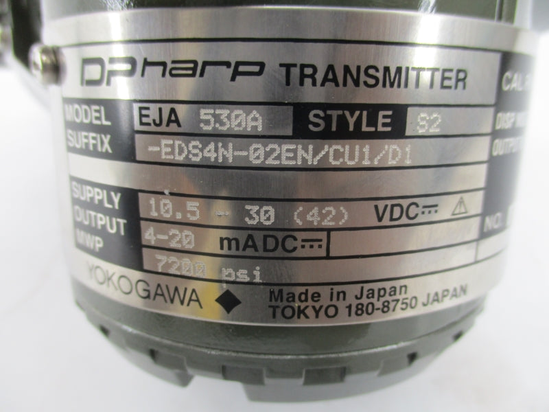 YOKOGAWA EJA530A-EDS4N-02EN/CU1/D1 10.5-30VDC 7200PSI NSNP