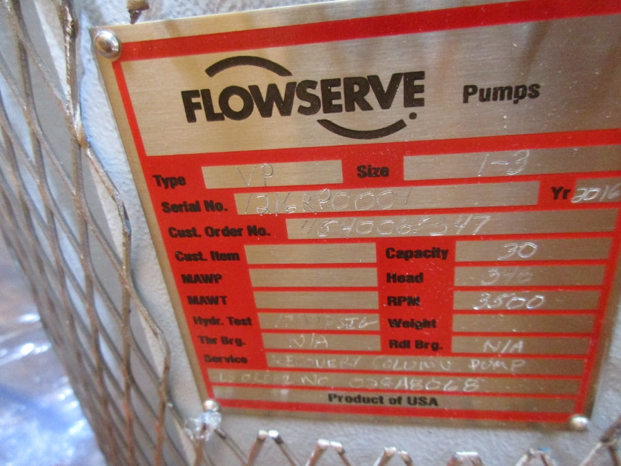 FLOWSERVE TYPE VP3, CA6NM VERTICAL BODY  MODEL: VP 1-3  FLSOLDFRW0028A8068 NSNP
