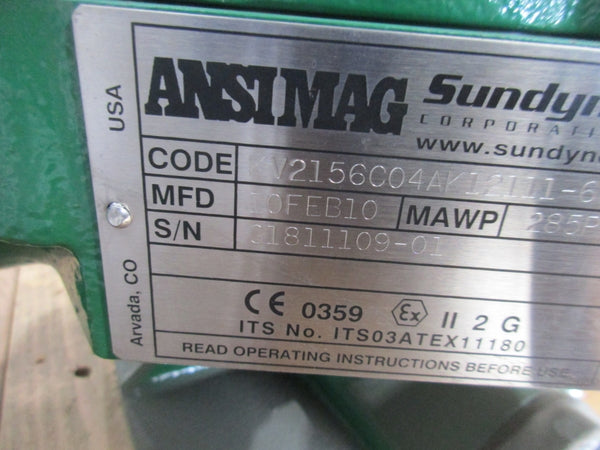 SUNDYNE KV2156C04AK12111-6.275 285PSI NSNP