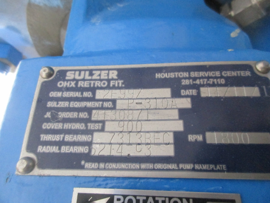 SULZER 2E992 8X10X14ES COMPLETE WITH SEAL NSNP