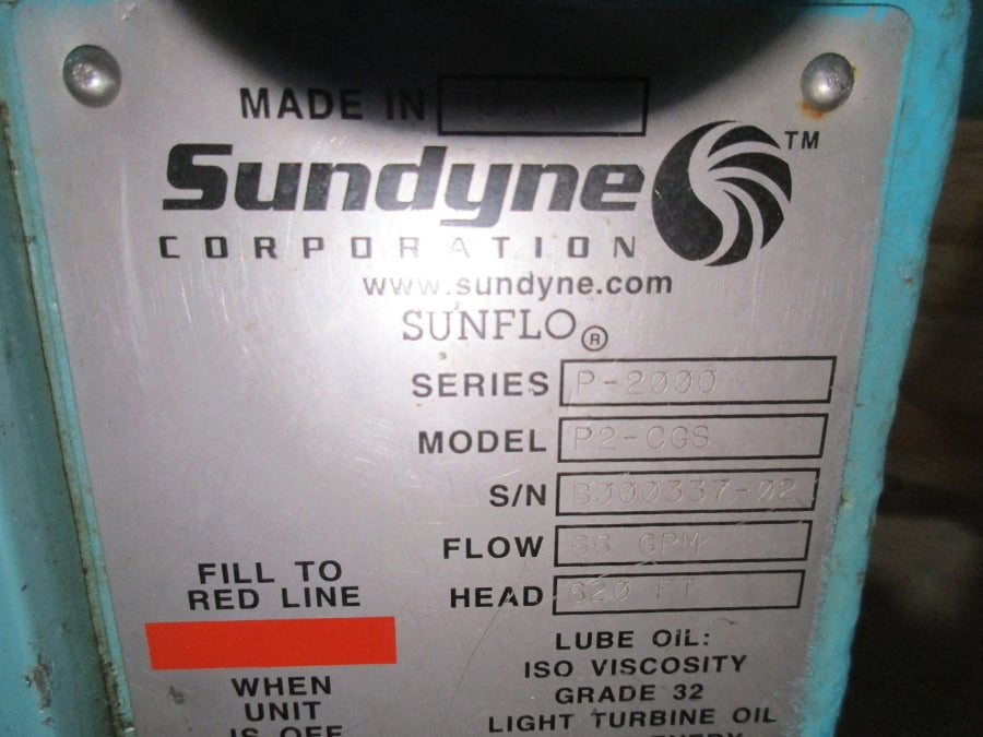 SUNDYNE P2-CGS SER. P-2000 UNMP